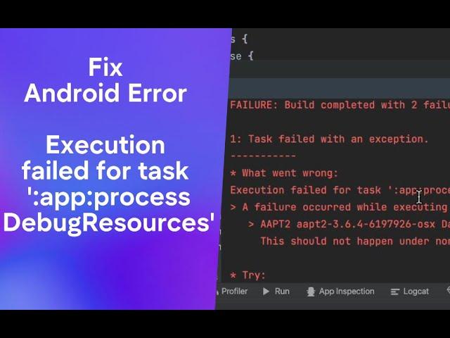 Fix Android Error Execution failed for task ':app:processDebugResources'