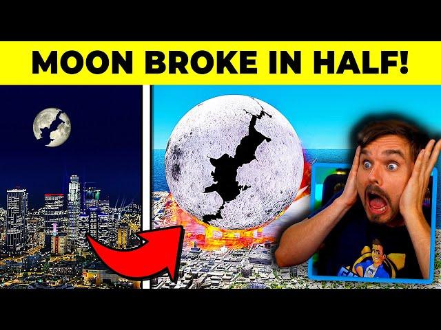 What if the Moon BROKE in HALF in GTA 5?! (Disaster!)