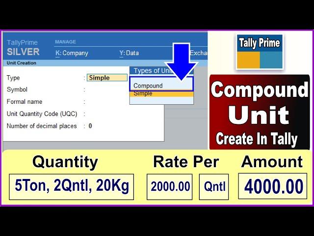 Compound Unit Create in Tally Prime | How Use Compound Unit in Tally Prime | Compound Unit in Tally