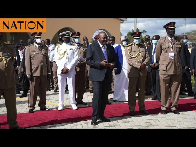 President Uhuru Kenyatta presides over the Administration Police pass out parade at Embakasi