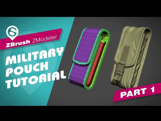 Military Pouch Tutorial Part 1 - ZBrush ZModeler for Beginners