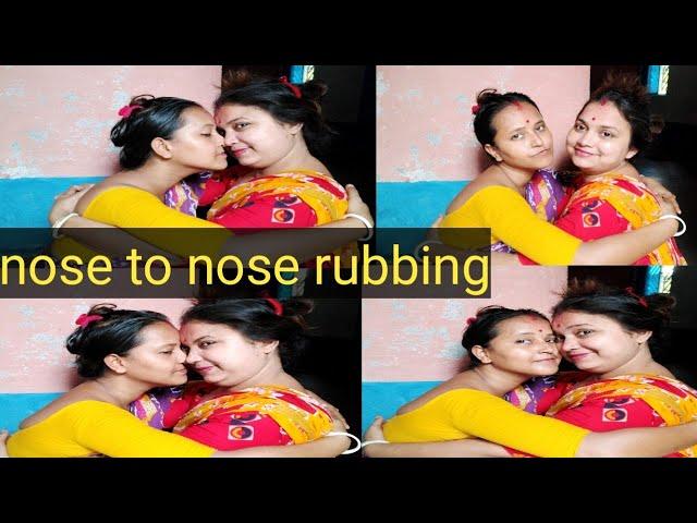 bear hug nose to nose rubbing challenge || # requested video # funny.