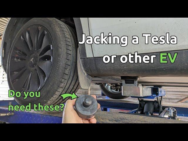 Lifting or jacking a Tesla or other electric vehicles