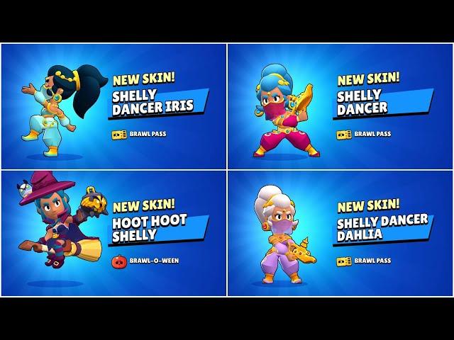 ALL SHELLY SKINS UNLOCK ANIMATION | Brawl Stars