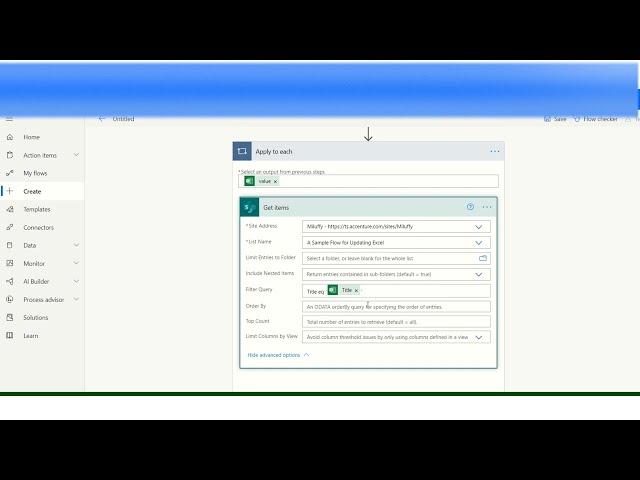 Power Automate Adding & Updating from Excel to Sharepoint List