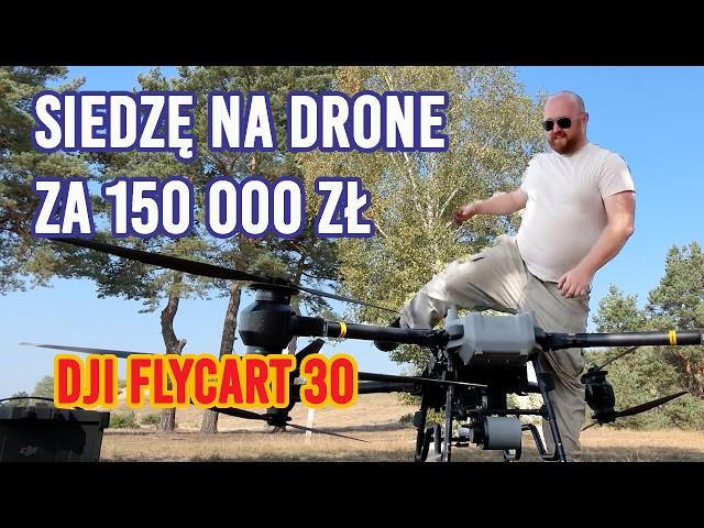 Największy i NAJDROŻSZY dron DJI FlyCart 30  przenosi psa robota