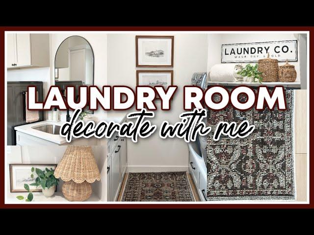 LAUNDRY ROOM DECORATE WITH ME 2025 | LAUNDRY ROOM TOUR + DECORATING IDEAS