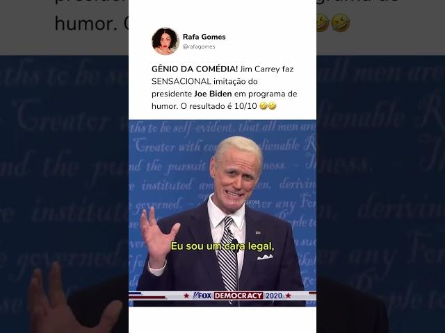 Jim Carrey imitando Biden