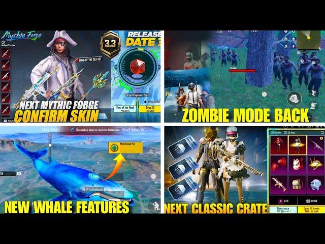  Next Mythic Forge Leaks | Next Premium Crate | Next Classic Crate Bgmi | Zombie Mode 3.3 Update