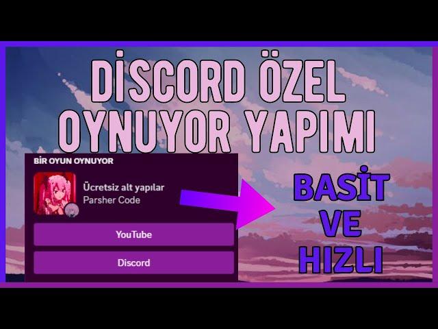 DİSCORD ÖZEL OYNUYOR YAPIMI | BUTONLU, FOTOĞRAFLI PROFİLDE ETKİNLİK (2023 GÜNCEL!)