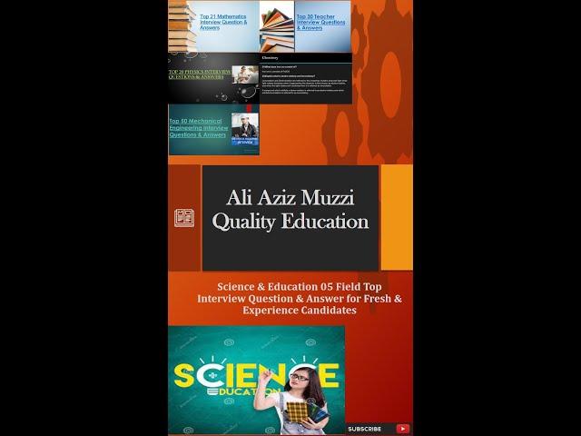 Science and Education  | @AliAzizQualityEducation