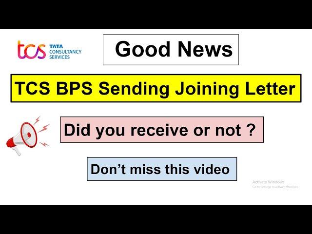 TCS BPS Joining Letter | TCS BPS Offer Letter | 26th Jan 2022 Batch | #tcsbps #TcsBpsJoiningLetter