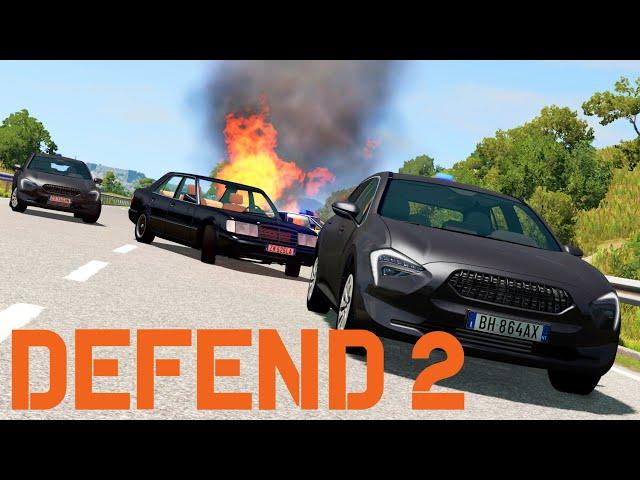 Police Motorcade Defense 2 | BeamNG.drive