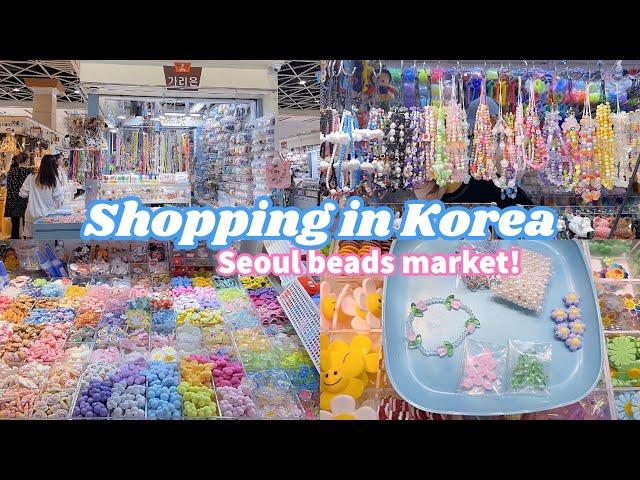 shopping in Korea vlog  Seoul beads market  making accessories & keyring 