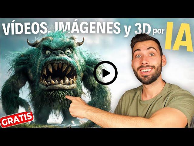 Nueva IA TODO en 1 Gratis e ILIMITADA...  Crea Vídeos, Imágenes y modelos 3D