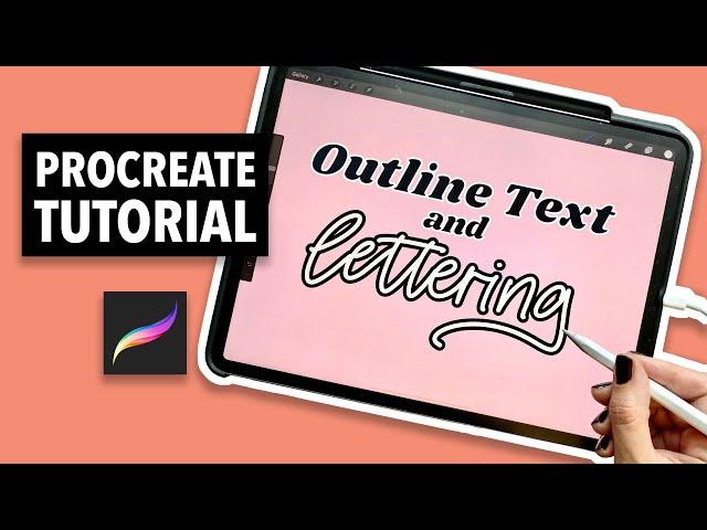 How to Outline Lettering in Procreate with a Unique Brush Pack