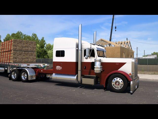 Heavy Lumber Hauling - (Straight Piped Cummins) - Peterbilt 379 - American Truck Simulator