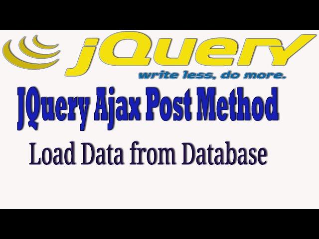 jquery ajax post method load data from database