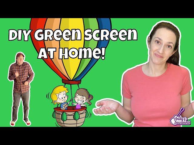 Easy DIY Green Screen At Home  Family Movies Kids Do It Yourself Tutorial | Andy and Suzanna