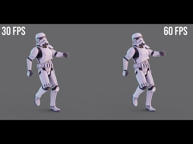 30 - 60 FPS Compared (Fortnite, Blender)