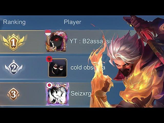 FINALLYY!! HAYABUSA GET TOP GLOBAL 1 |TOP GLOBAL HAYABUSA -Mobile Legends