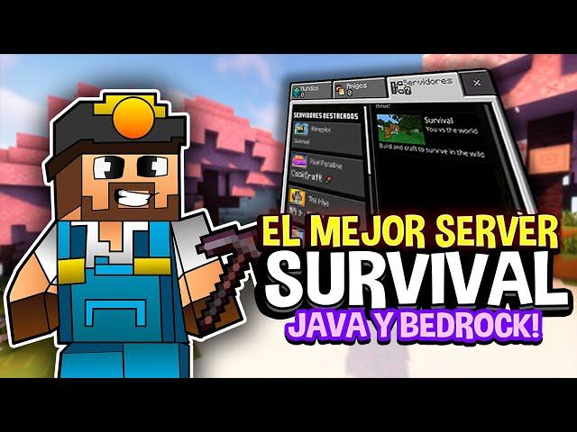  EL MEJOR SERVIDOR Survival para MINECRAFT PE 1.20.72 Servidor para Minecraft Bedrock 1.20