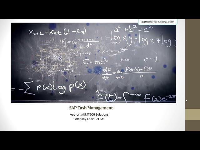 SAP Cash Management in S4/HANA