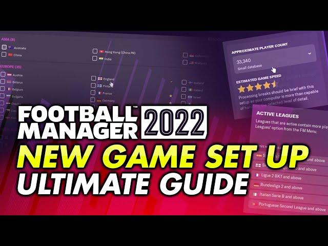 Starting Your First FM22 Save Game - Ultimate Settings Guide | FOOTBALL MANAGER 2022