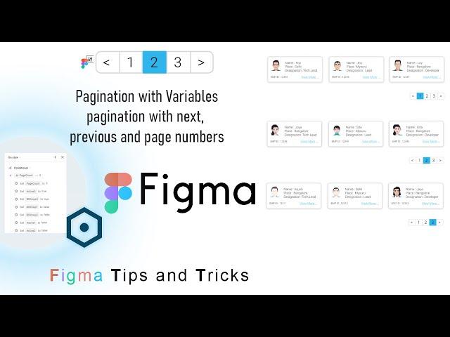 pagination with Variables in figma | #pagination  #components  #concepts  | #figmatutorial #figma