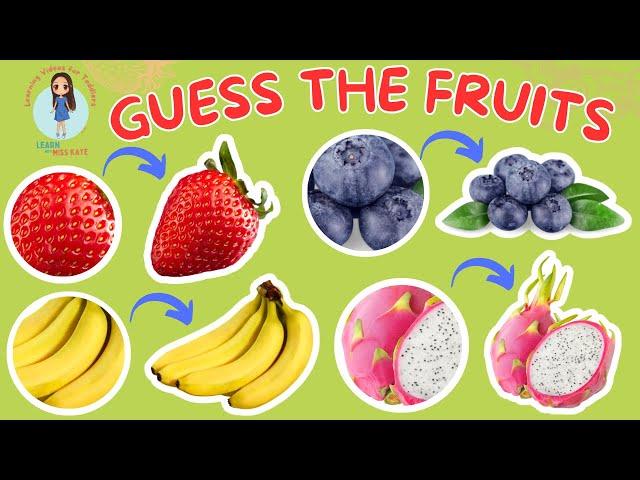 FRUITS NAME for Toddlers | First Words for Babies | Learning Videos for Kids | English Vocabulary