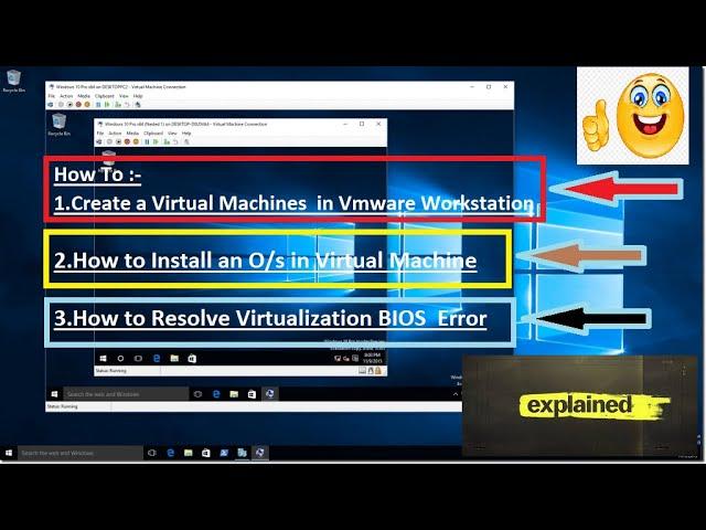 How to Create a Virtual Machine, Install Operating System in Vmware &  Solve BIOS Error.