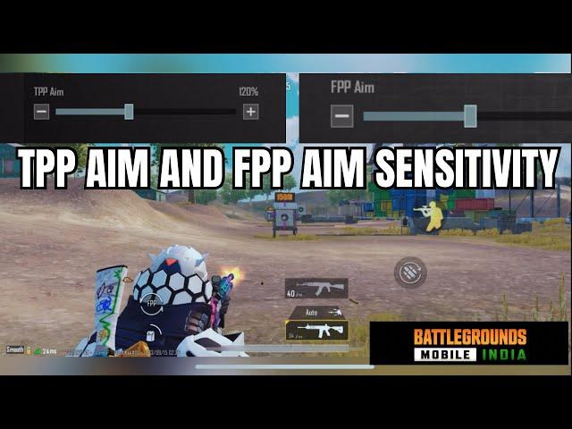  Sensitivity of TPP AIM AND FPP AIM || what is tpp aim and fpp aim sensitivity in Bgmi ||