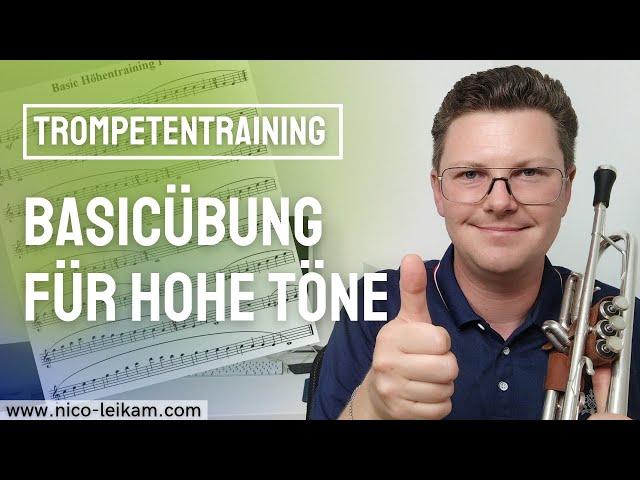 Basic altitude training No. 1 | Practice your high notes with sheet music | Trumpet training 