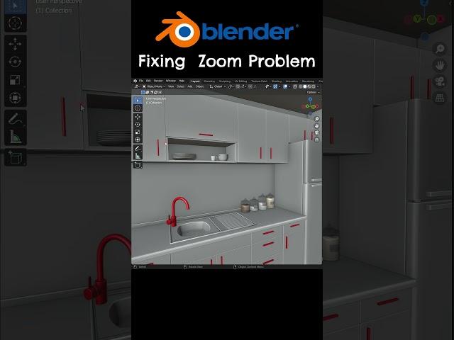 Fixing the slow zoom issue in Blender #shorts