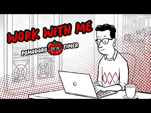 WORK WITH ME ️ | Pomodoro 25/5 Timer  | Rain sound ️ | 9 HOURS ⏰