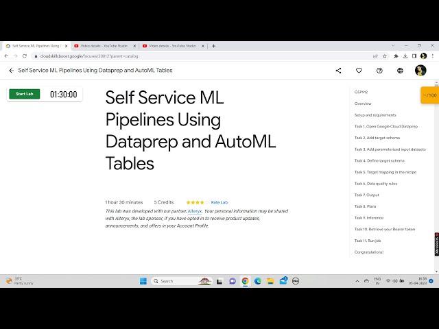 Self Service ML Pipelines Using Dataprep and AutoML Tables || Lab Solution || Qwiklabs April Trivia