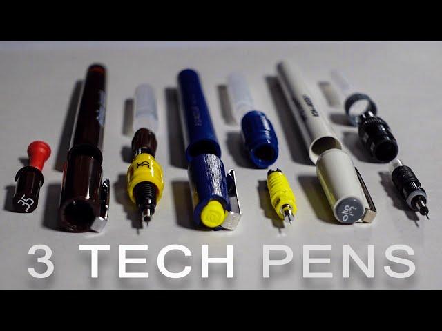  Exploring 3 Satisfying Tech Pens: Rotring, Staedtler, Koh-i-Noor