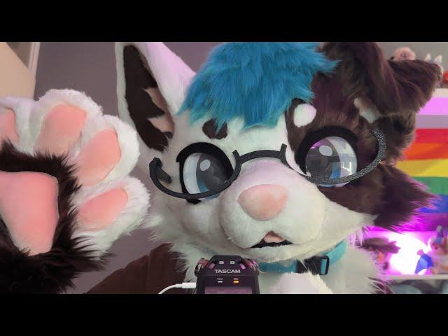 [Furry ASMR] Can I touch you? (paw visuals, mouth sounds, brushing) 