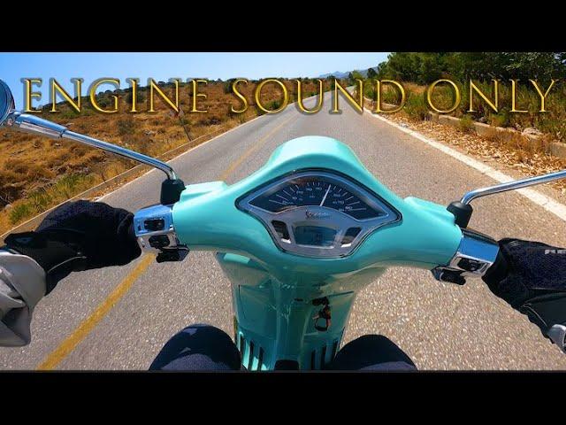 Vespa Primavera 50cc, Engine Sound Only, Ride in the Bodrum