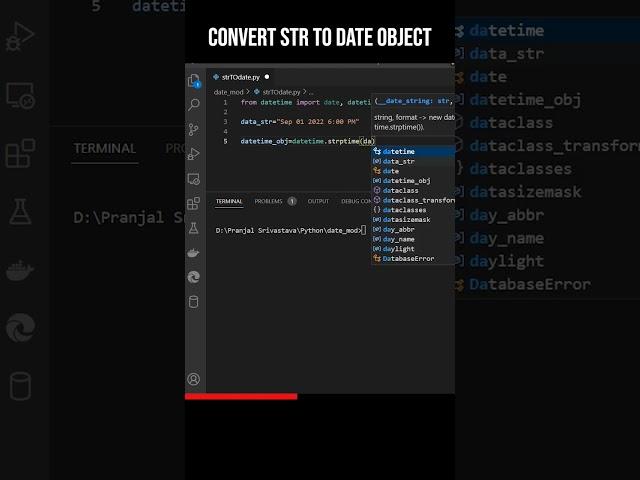 Converting string into datetime in Python | Source code available #shorts