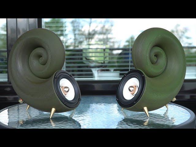 3D printed unique looking spiral speakers! DIY