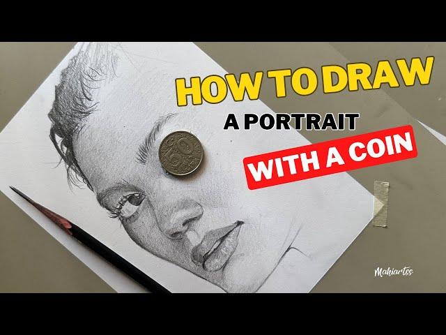 How to Draw a Portrait with Just a Coin and a Pencil | Easy Step-by-Step Tutorial