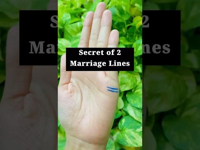 Secret of 2 Marriage Line in Hand  #palmistry #astrology #jaishreeram