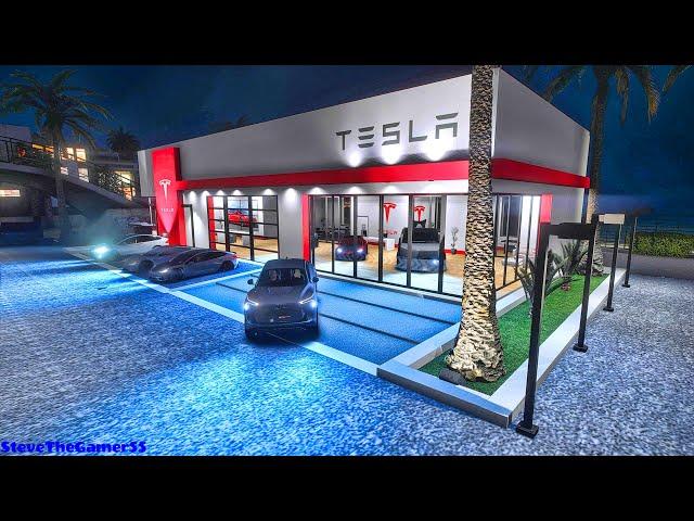 Tesla Dealer New model P in GTA 5|| Let's Go to Work IRL|| GTA 5 Mod| 4K