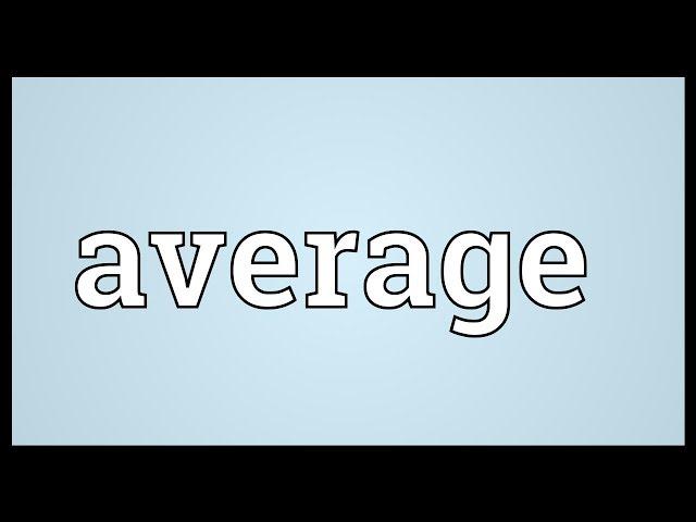 Average Meaning