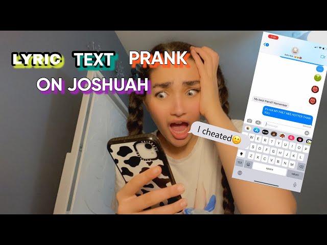 SONG LYRIC TEXT PRANK ON MY EX JOSHUA (HE KNOWS I CHEATED) (good 4 you~Olivia Rodrigo)