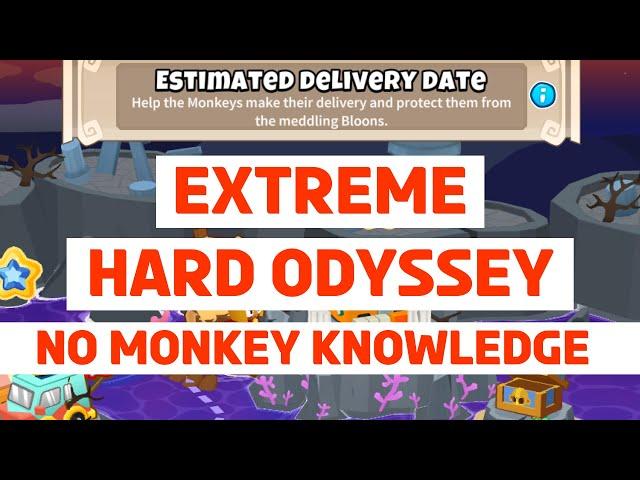 BTD6 Hard Odyssey Extreme Mode | No Monkey Knowledge