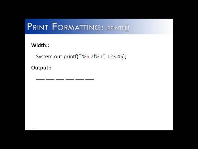 Print Formatting Part 4: printf() Width (Java)