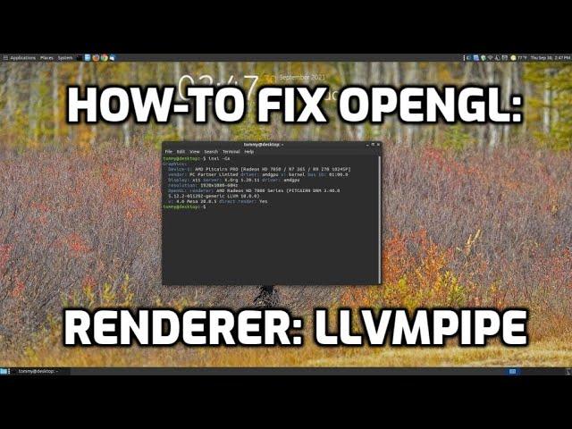 How To Fix OpenGL: renderer: llvmpipe (Fix Screen Tearing)