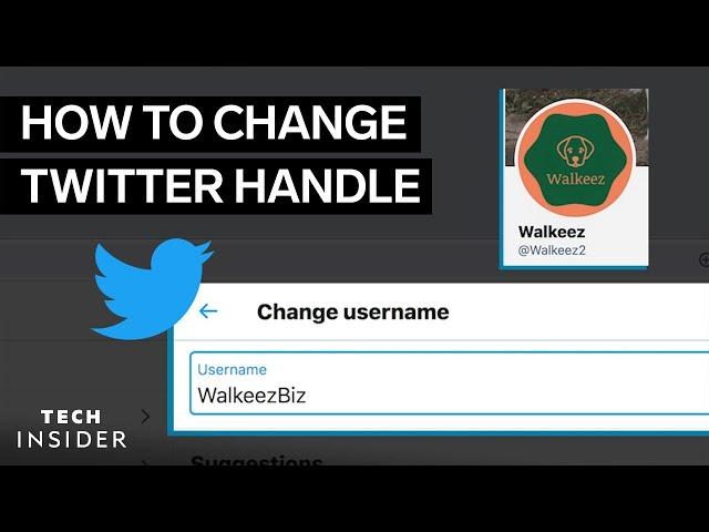 How To Change Your Twitter Handle